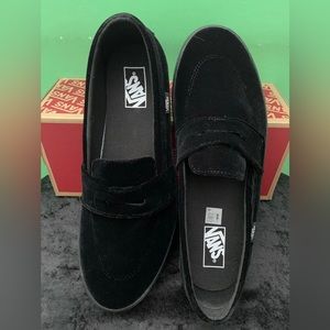 Women’s Vans Skate Style 53 Black Velvet Slip On Loafers